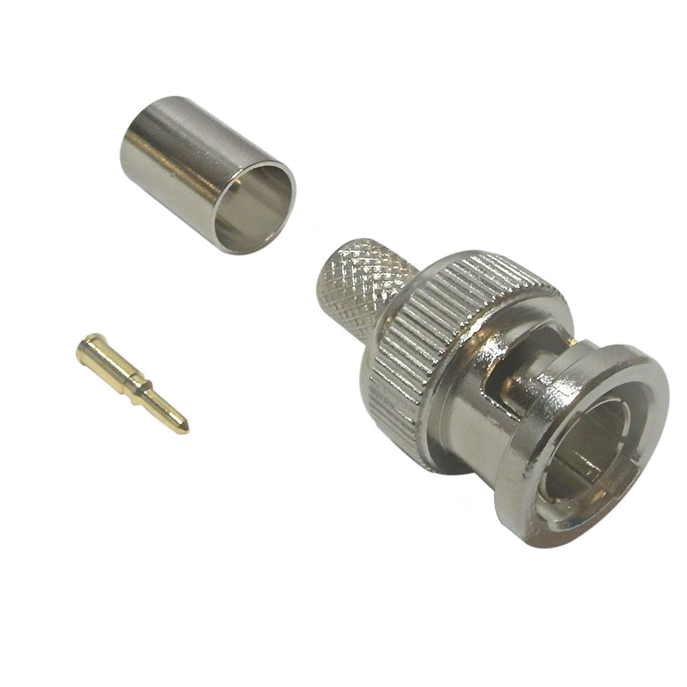 BNC Male Crimp Connector for RG6 Cable – Generic