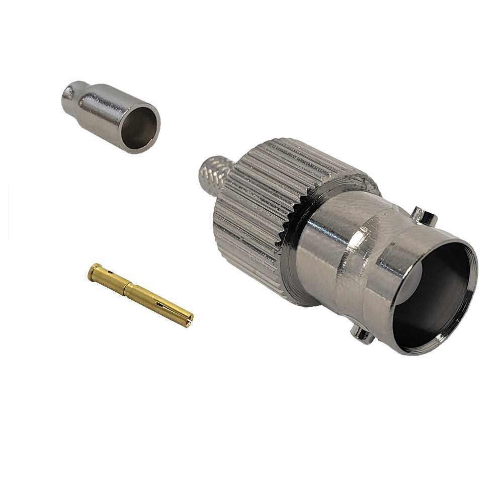 BNC Female Crimp Connector for RG174 (LMR-100) 50 Ohm – Generic