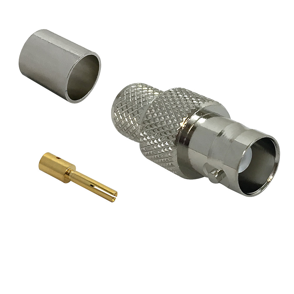 BNC Female Crimp Connector for RG8 (LMR-400) 50 Ohm – Generic – RF Connectors