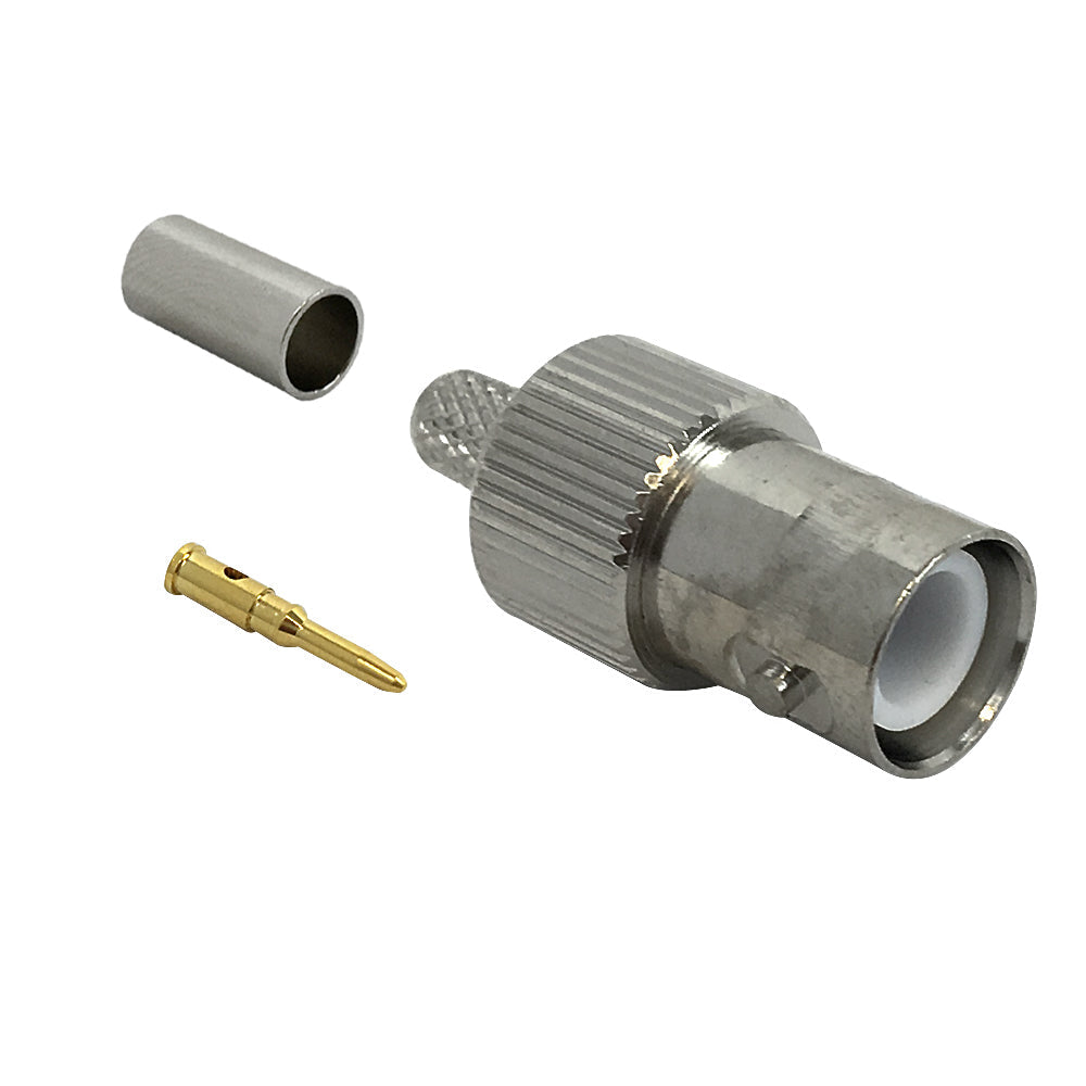 BNC Reverse Polarity Female Crimp Connector for RG58 (LMR-195) 50 Ohm – Generic