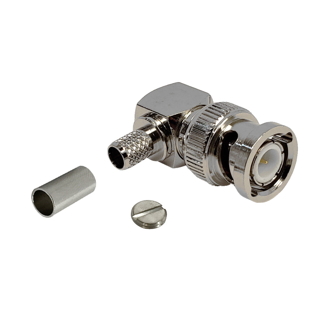 BNC Right Angle Male Crimp Connector for LMR-240 50 Ohm – Generic