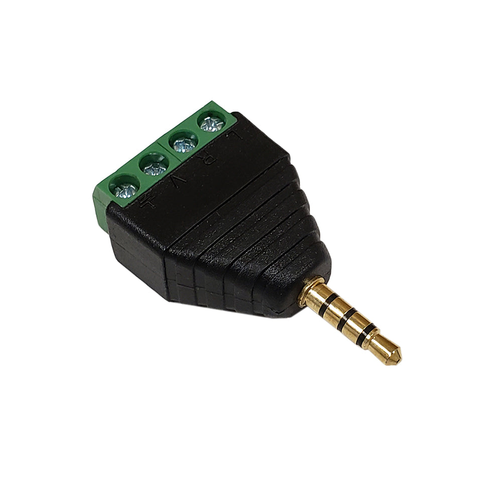 3.5mm 4C Stereo Male Screw Down Connector – Generic