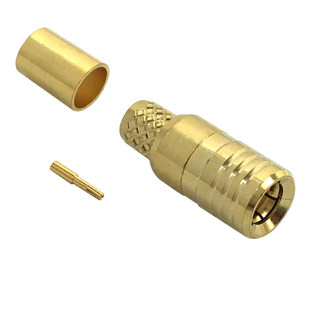 SMB Male Crimp Connector for RG58 (LMR-195) 50 Ohm – Generic