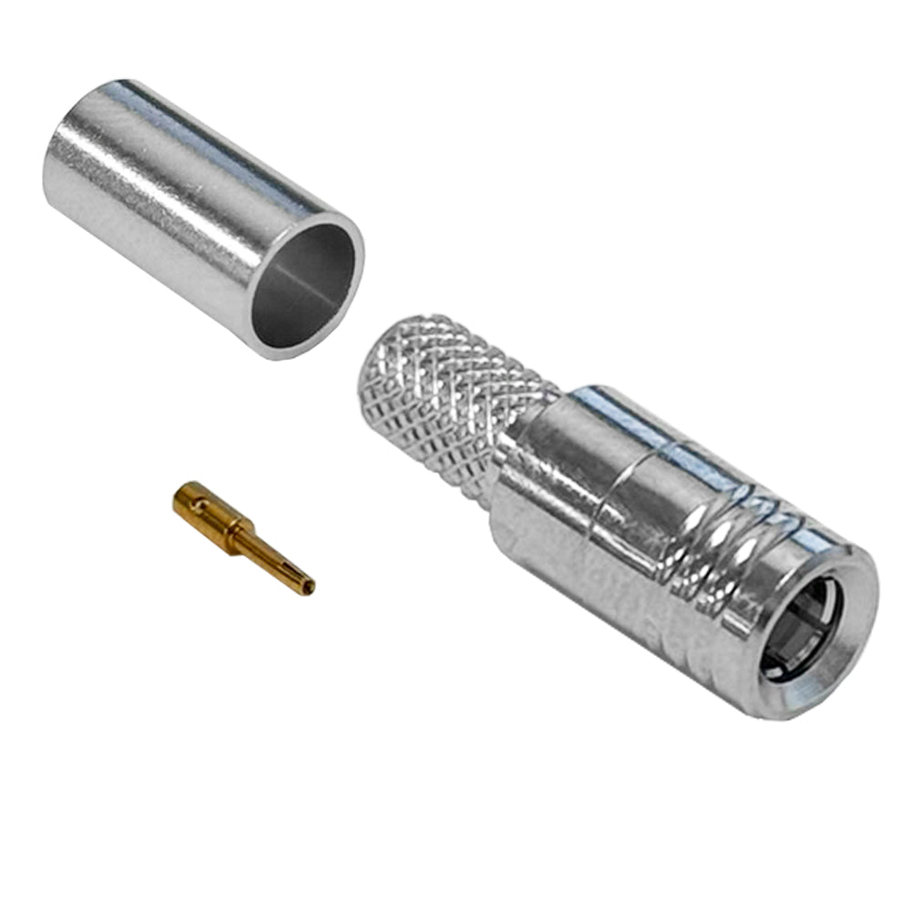 SMB Male Crimp Connector for RG58 (LMR-195) 50 Ohm - Nickel – Generic – RF Connectors