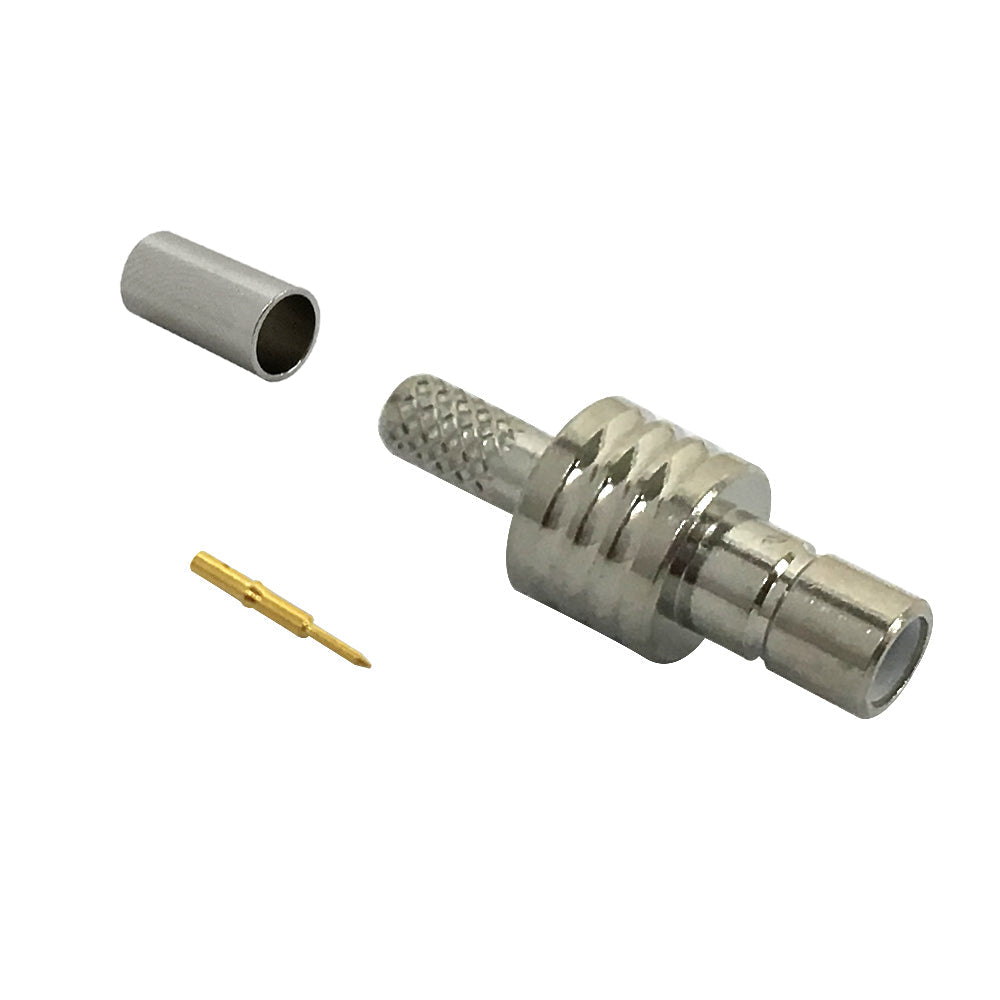 SMB Female Crimp Connector for RG174 (LMR-100) 50 Ohm – Generic – RF Connectors
