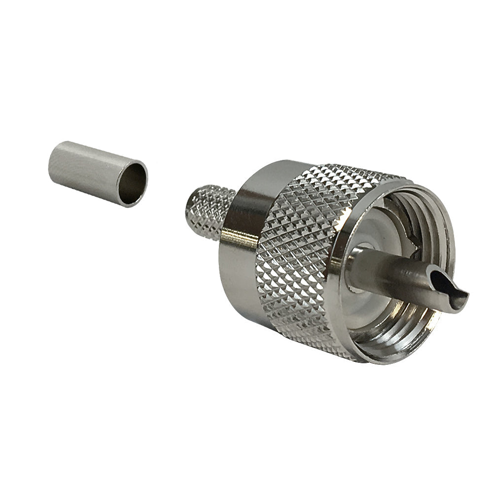 UHF Male Crimp Connector for RG58 (LMR-195) 50 Ohm – Generic – RF Connectors