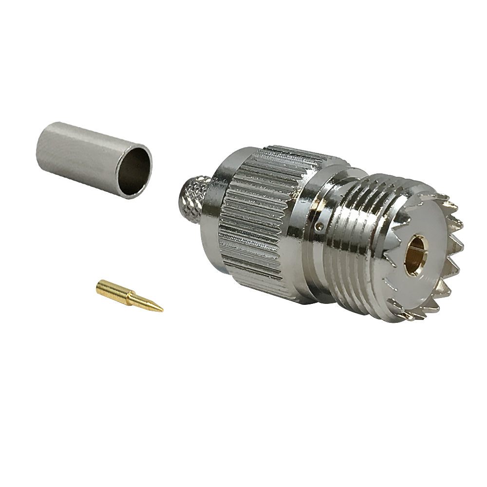 UHF Female Crimp Connector for LMR-240 50 Ohm – Generic