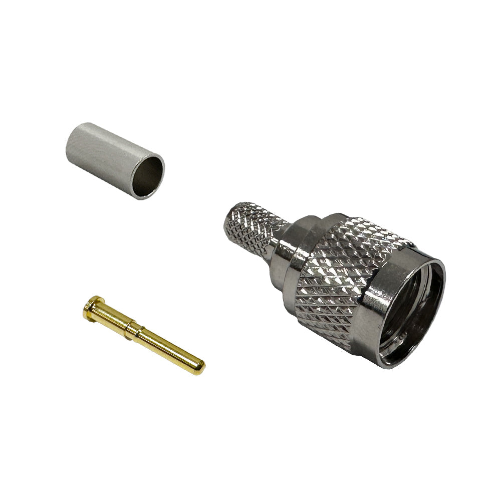 Mini-UHF Male Crimp Connector for RG58 (LMR-195) 50 Ohm – Generic – RF Connectors