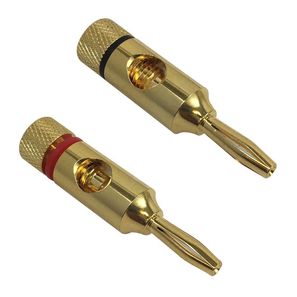 Banana Clip Screw Down Connectors, 1 Pair - Black/Red – Generic