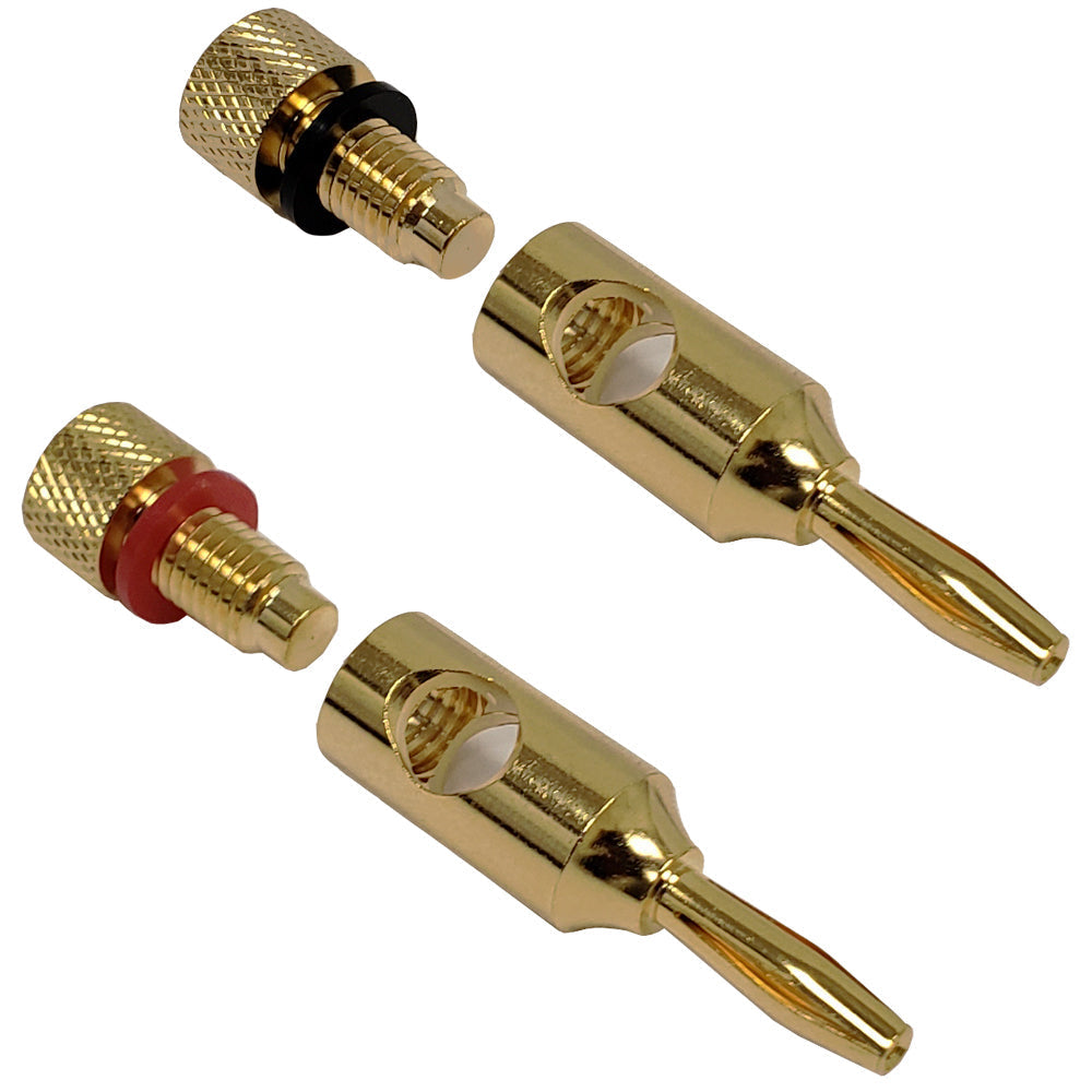 Banana Clip Screw Down Connectors, 1 Pair - Black/Red – Generic – Audio Connectors (photo 2)