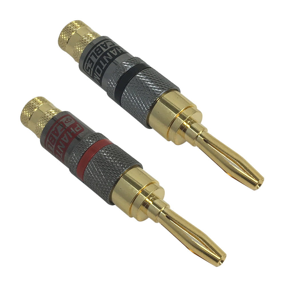 Premium Banana Clip Screw Down Connectors, 1 Pair - Black/Red – Generic