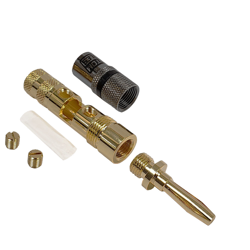 Premium Banana Clip Screw Down Connectors, 1 Pair - Black/Red – Generic – Audio Connectors (photo 2)