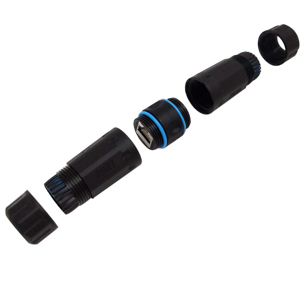 Cat6 RJ45 Female to RJ45 Female Shielded Coupler - Waterproof IP68 Rated - Black – Generic – RJ45 Adapters & Couplers (photo 2)