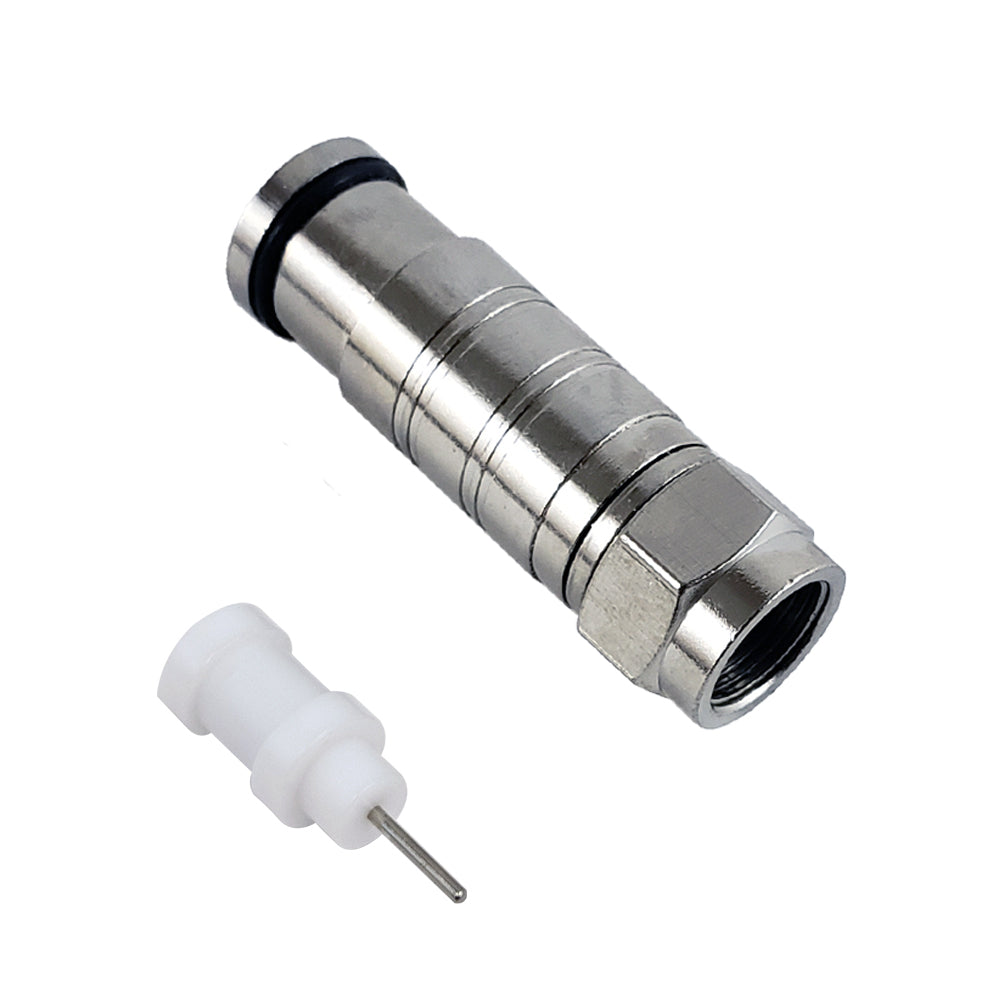 F-Type Male Compression Connector for RG11 Plenum Cable - Pack of 10 – Generic