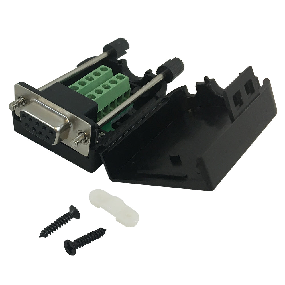 DB9 Female Screw Down Field Termination Connector Kit – Generic – D-Sub Connectors (photo 3)