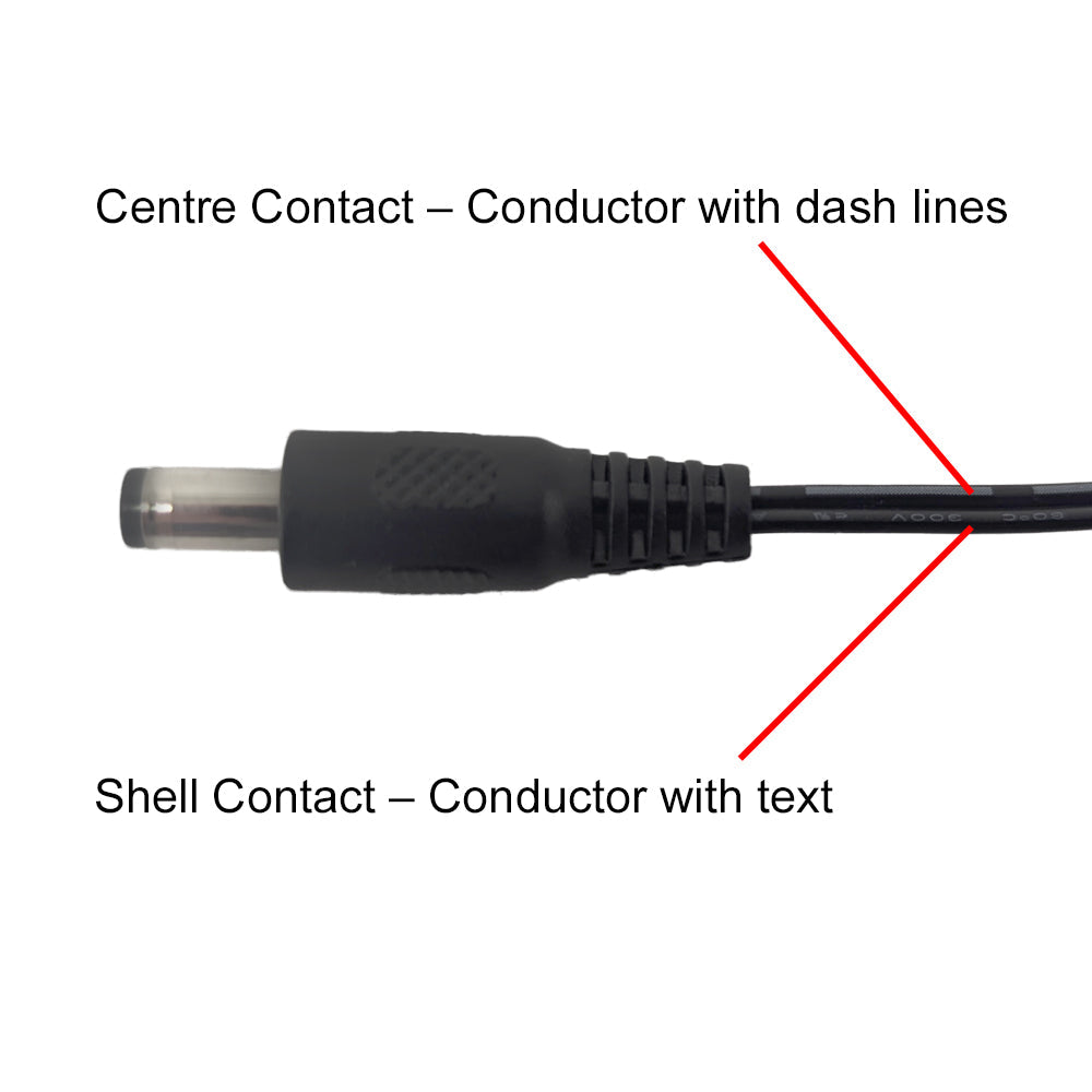 DC Power Connector Male 2.1mm x 5.5mm (8 inch Pigtail, 22AWG) – Generic – Power Connectors (photo 2)