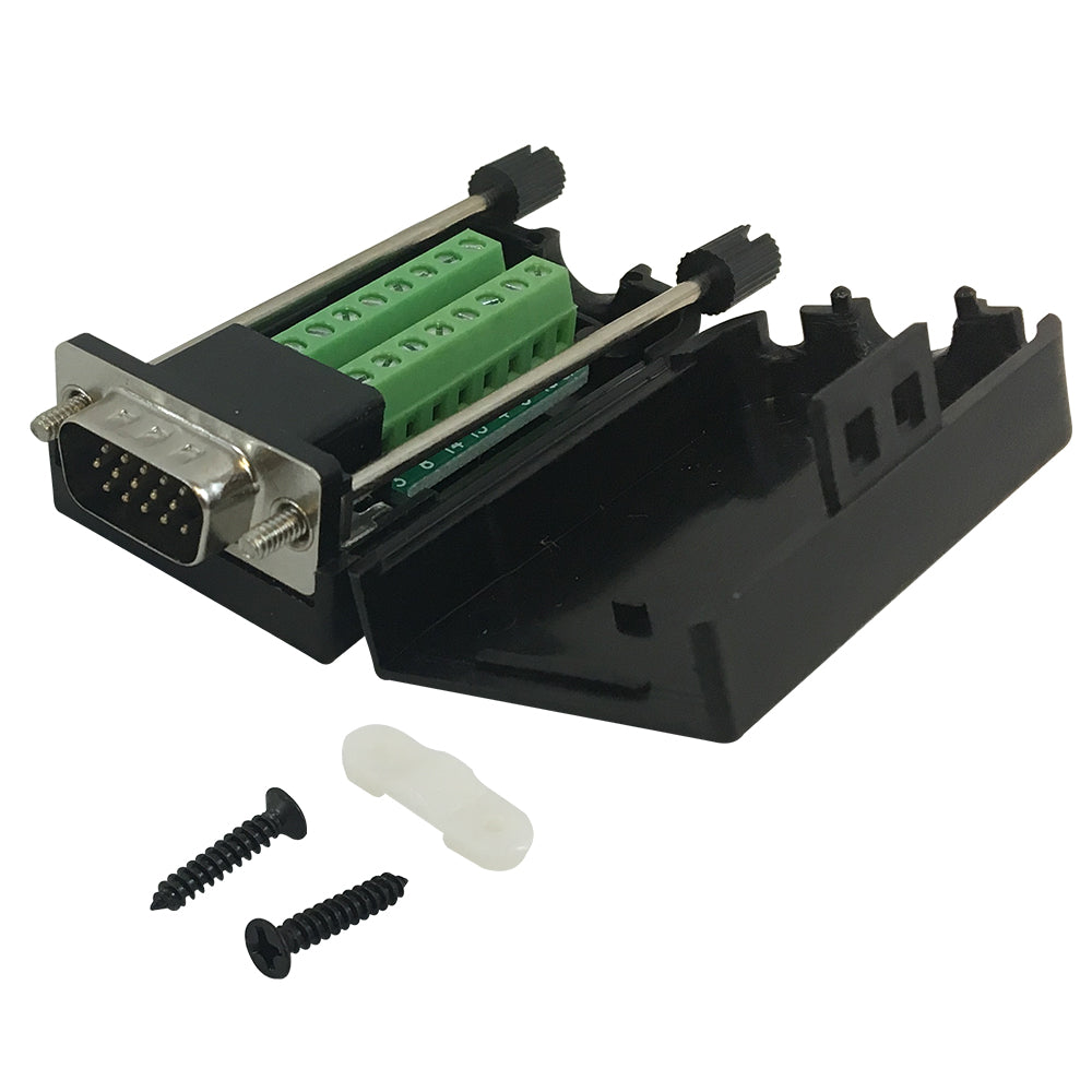 HD15 Male Screw Down Field Termination Connector Kit – Generic – D-Sub Connectors (photo 3)