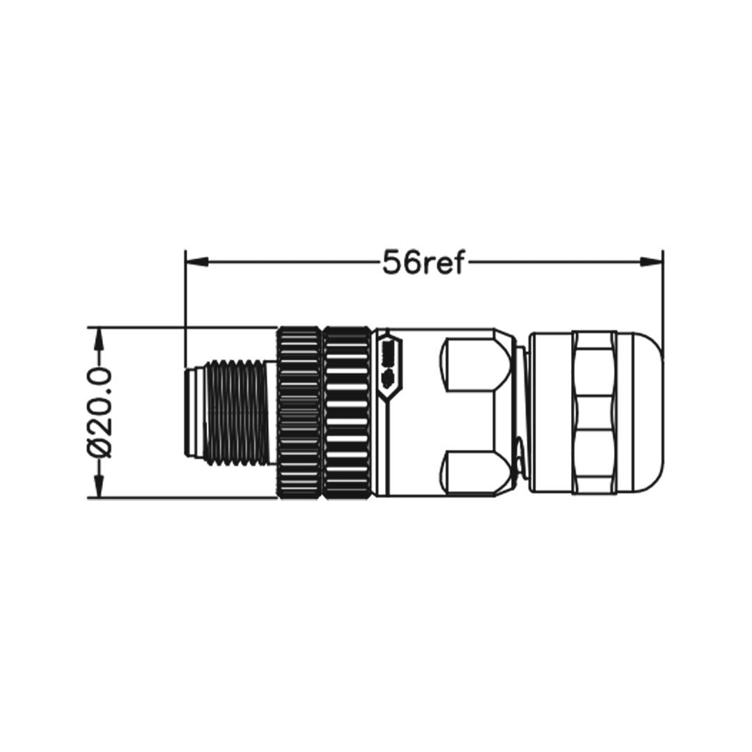 M12 4-pin D-Code Male Connector – Generic – Data Connectors (photo 3)
