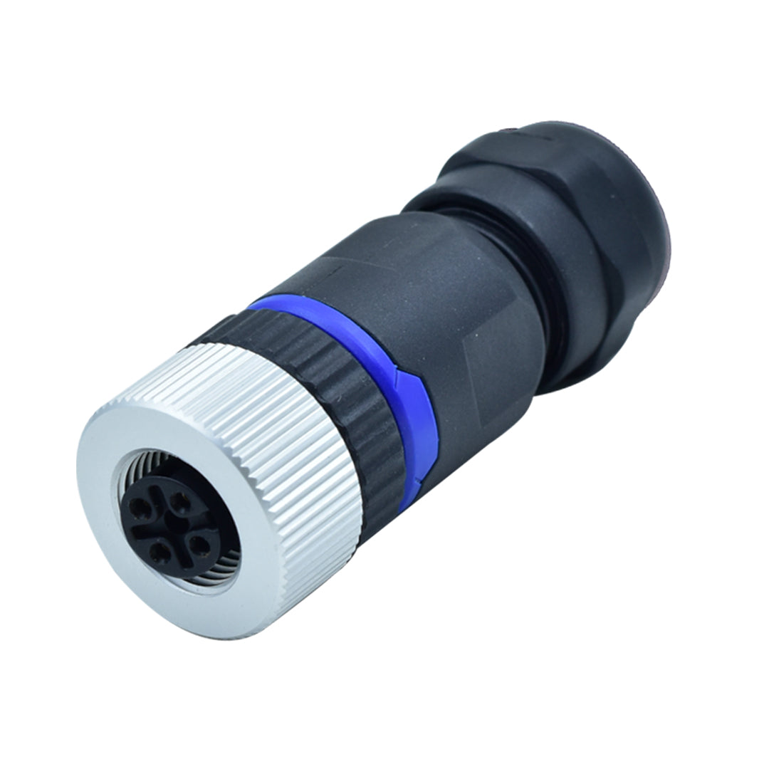 M12 4-pin A-Code Female Connector – Generic – Data Connectors
