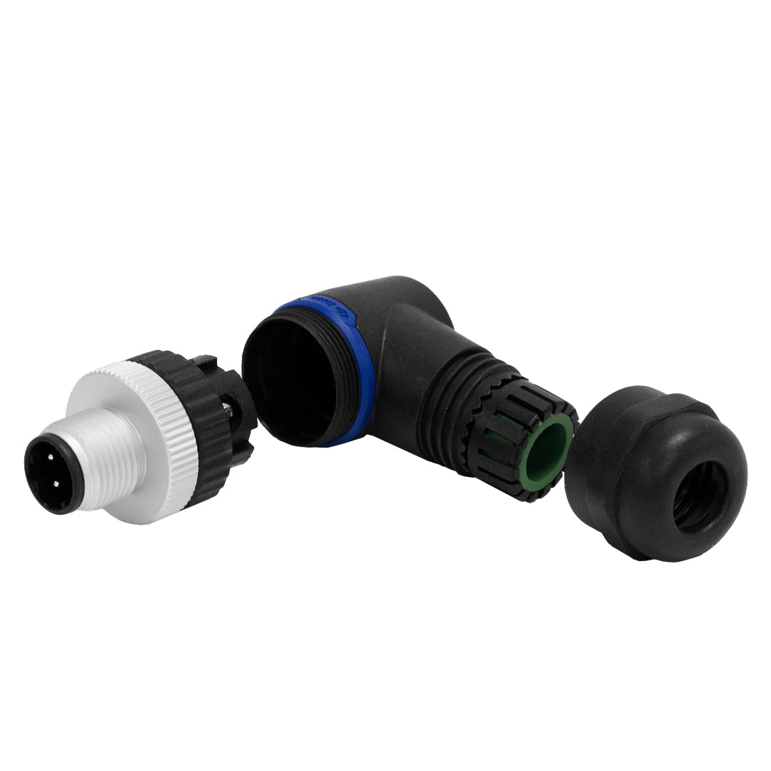 M12 4-pin D-Code Male Right Angle Connector – Generic – Data Connectors (photo 2)