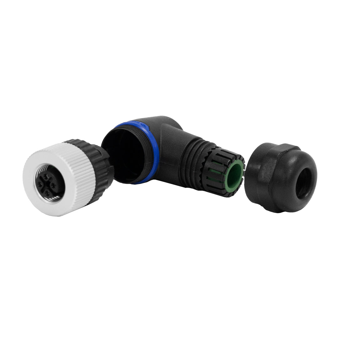M12 4-pin A-Code Female Right Angle Connector – Generic – Data Connectors (photo 2)