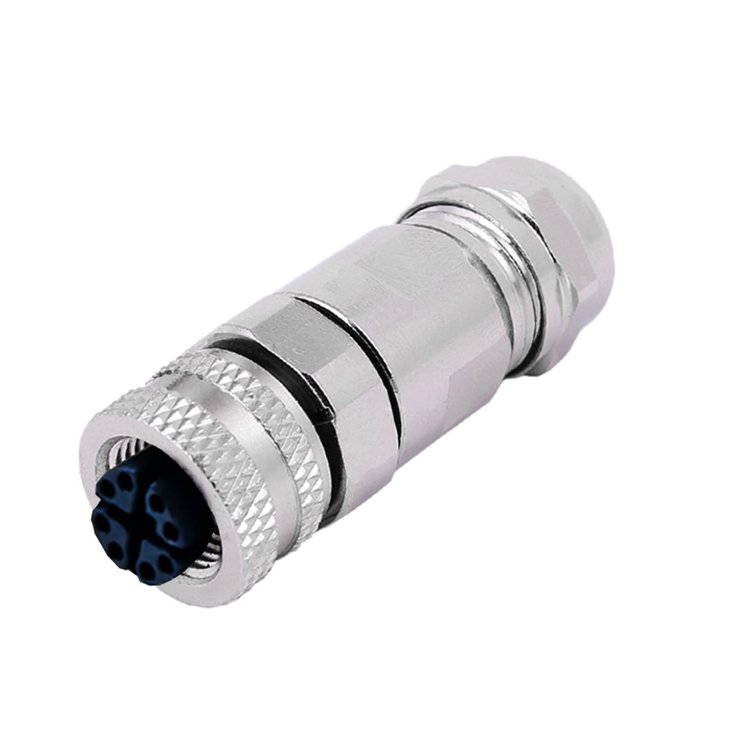 M12 8-pin X-Code Female Connector – Generic – Data Connectors
