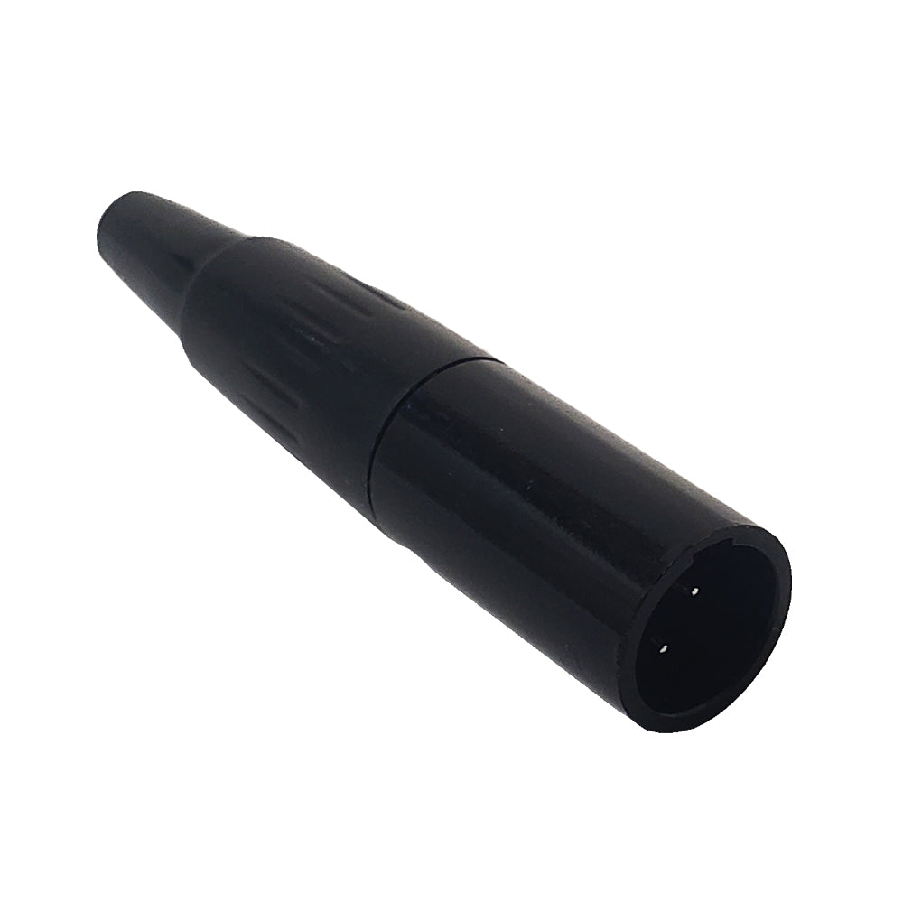Mini-XLR 3-pin Male Connector - Black – Generic