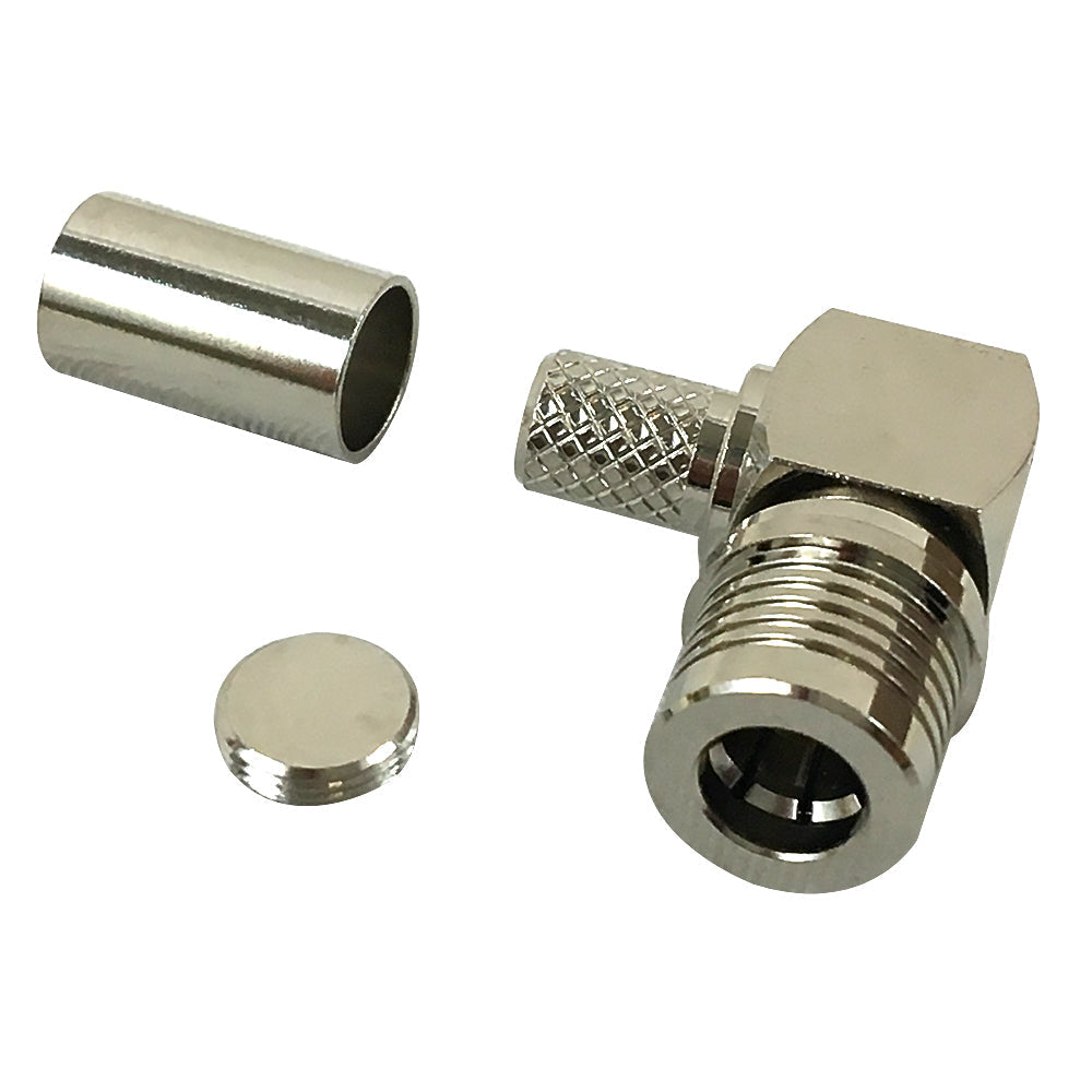 QMA Male Right Angle Crimp Connector for LMR-240 50 Ohm – Generic – RF Connectors