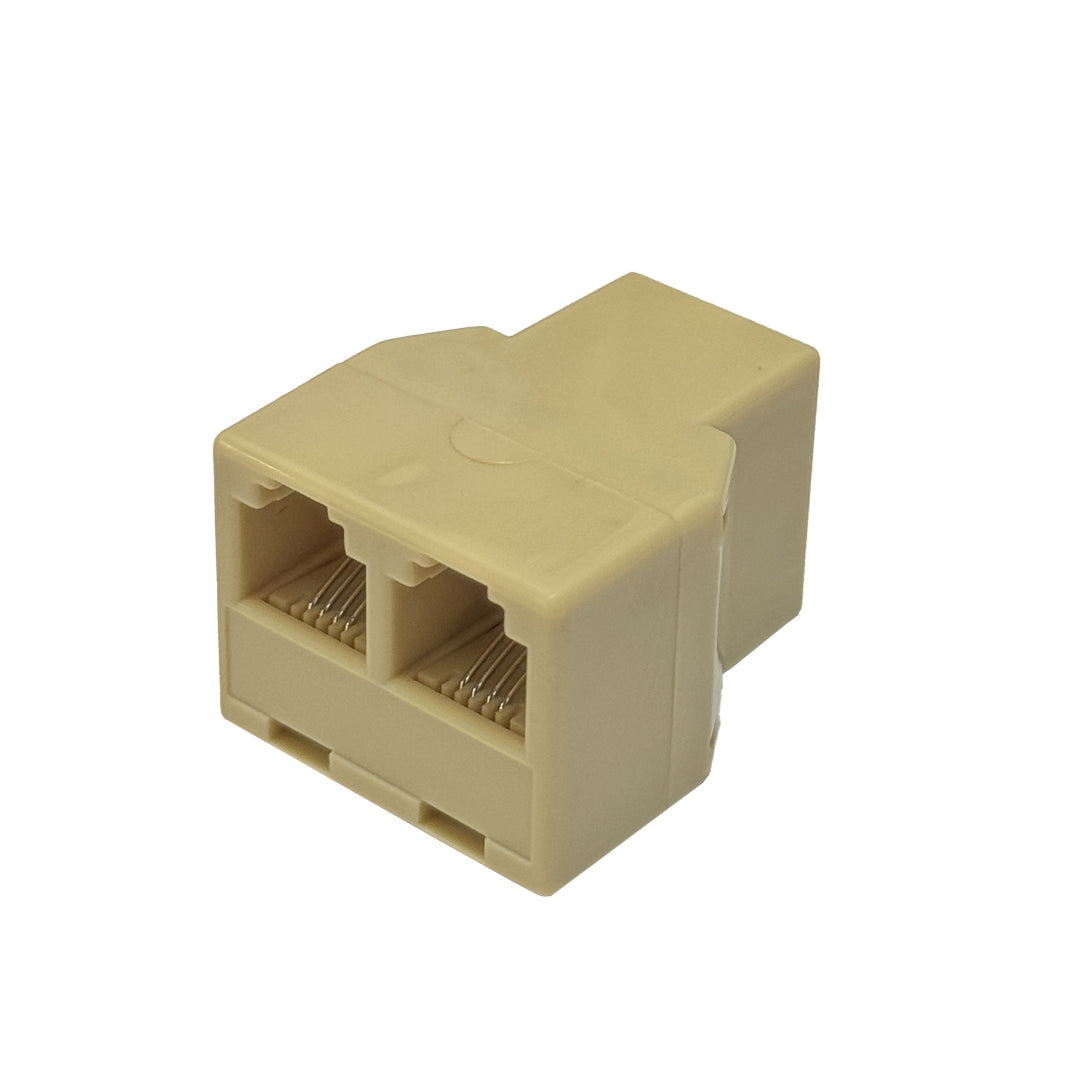 RJ11 Tee Adapter (3x RJ11 Female) - IVORY – Generic – Telephony Adapters & Couplers (photo 2)