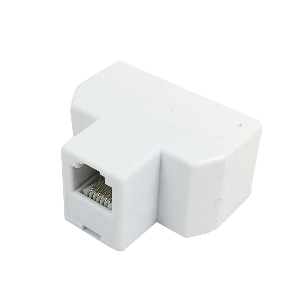 RJ12 Tee Adapter (4x RJ12 Female) - White – Generic – Telephony Adapters & Couplers