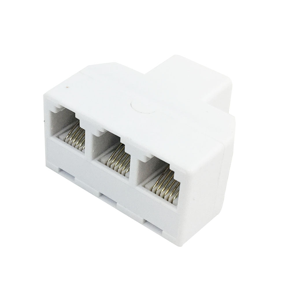 RJ12 Tee Adapter (4x RJ12 Female) - White – Generic – Telephony Adapters & Couplers (photo 2)