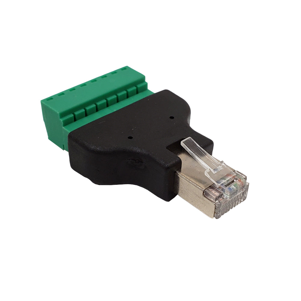 RJ45 Male Plug to 8x Screw Terminal – Generic