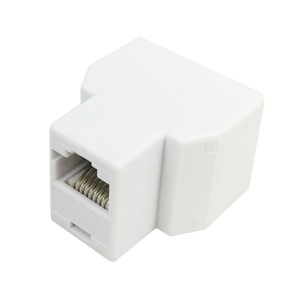RJ45 Tee Adapter (3x RJ45 Female) - White – Generic – RJ45 Adapters & Couplers