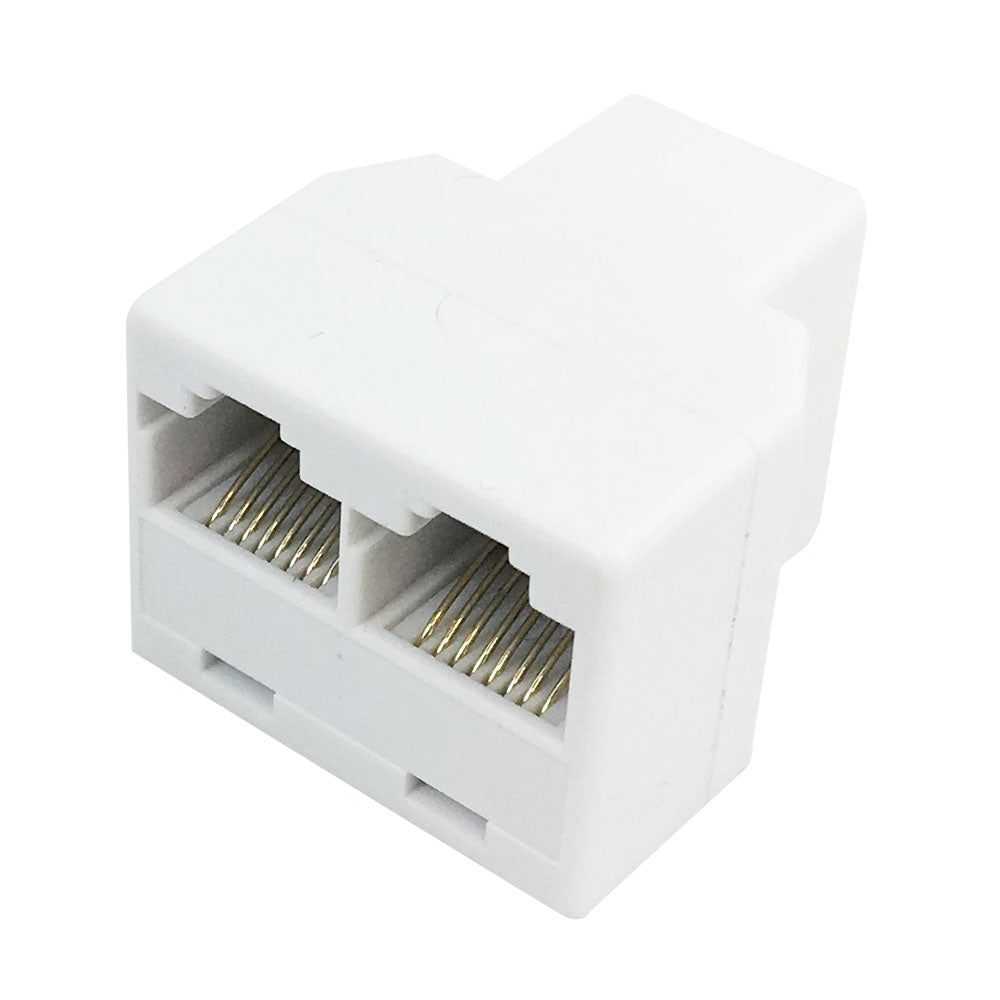 RJ45 Tee Adapter (3x RJ45 Female) - White – Generic – RJ45 Adapters & Couplers (photo 2)