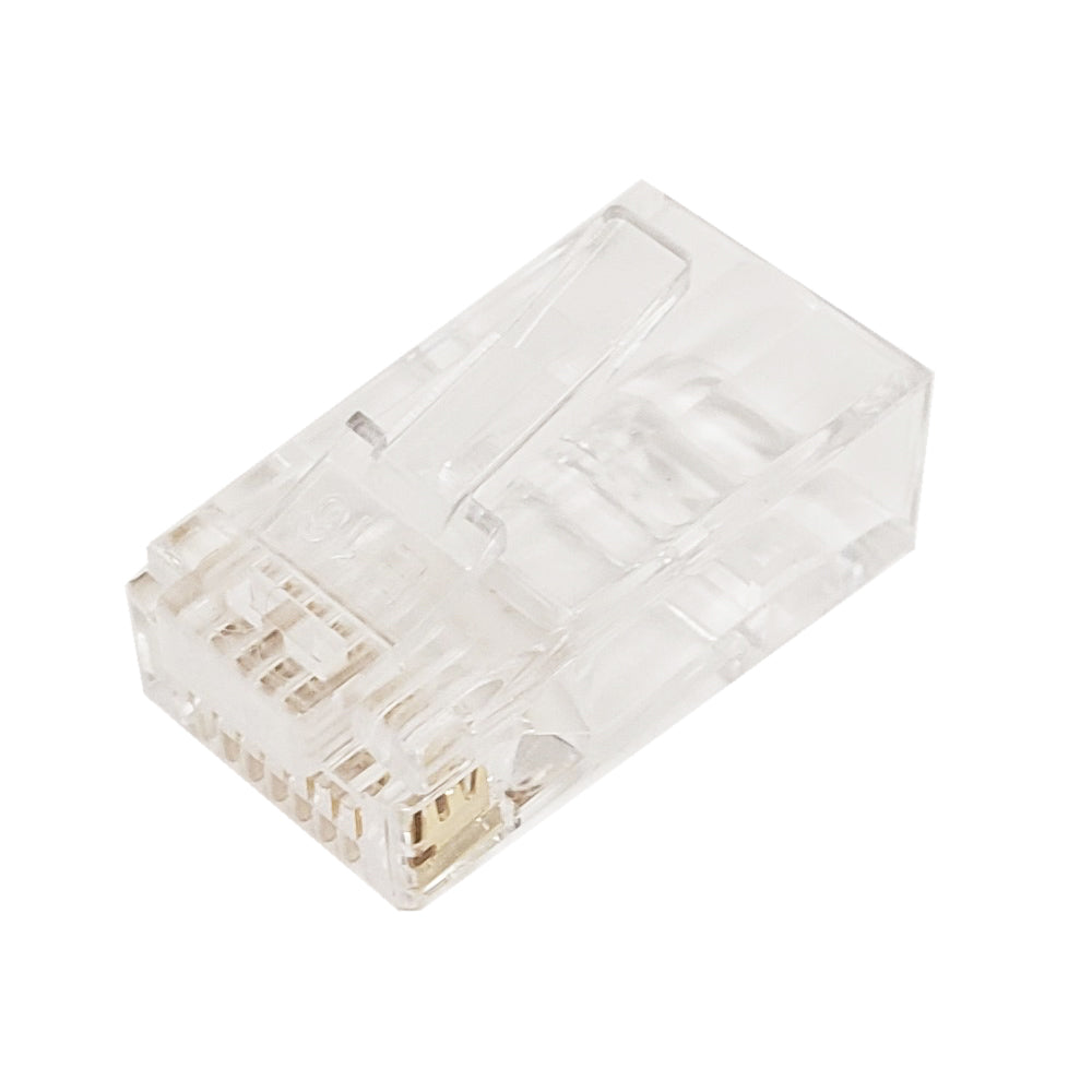 RJ45 Cat5e/Cat6 Pass-Through Plug (Solid or Stranded) (8P 8C) - Pack of 50 – Generic