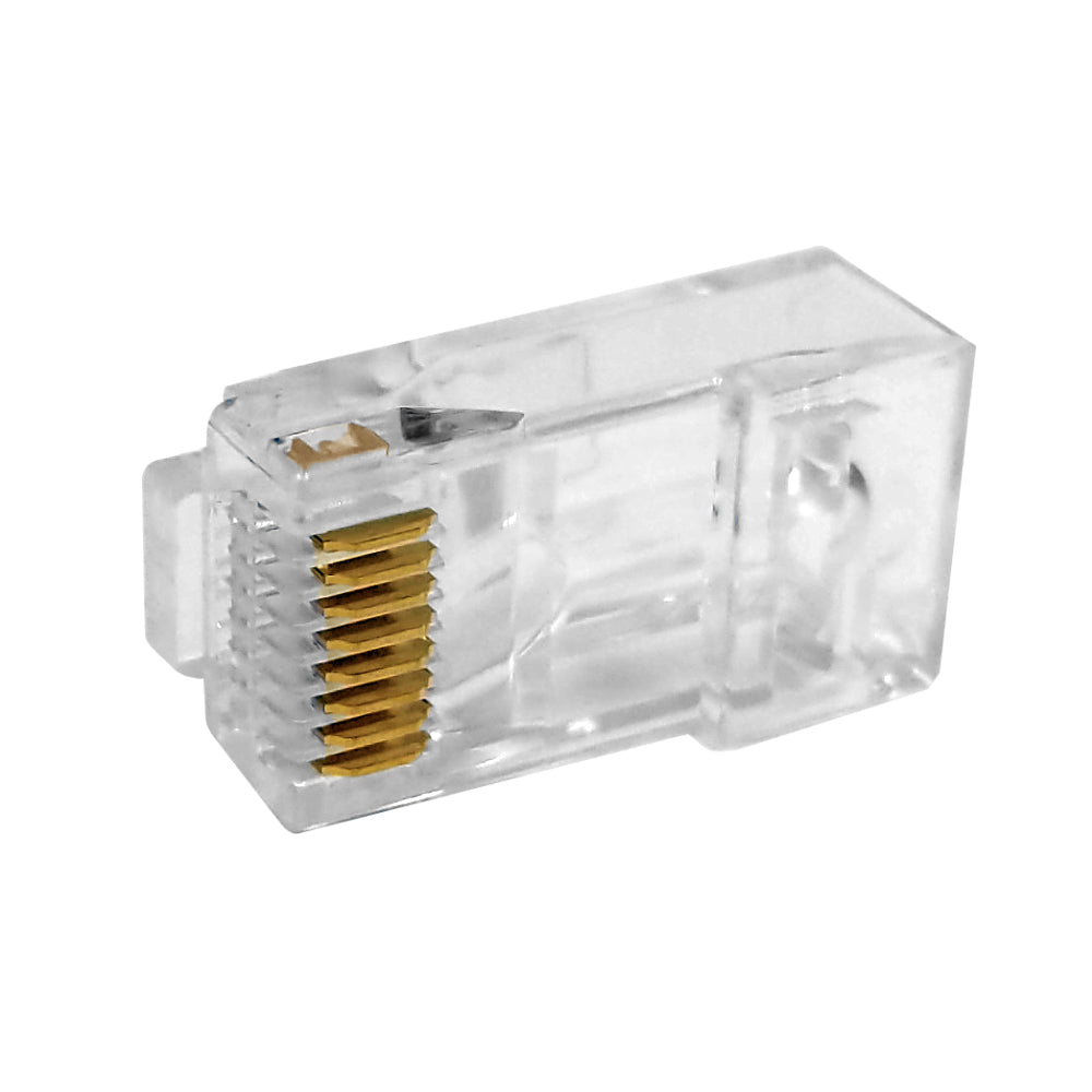 RJ45 Cat5e/Cat6 Pass-Through Plug (Solid or Stranded) (8P 8C) - Pack of 50 – Generic – Data Connectors (photo 2)