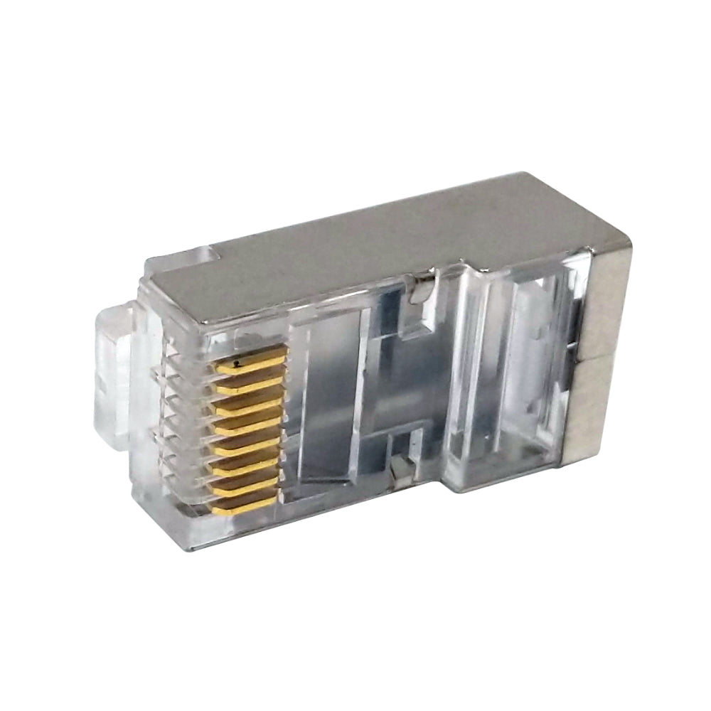 RJ45 Cat6a Shielded Plug with Insert (Solid or Stranded) (8P 8C) - Pack of 50 – Generic – Data Connectors (photo 2)