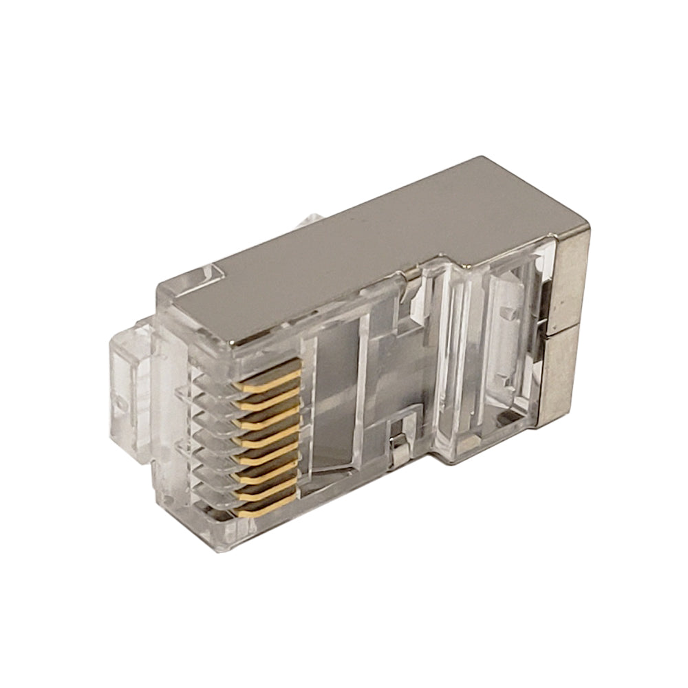 RJ45 Cat6a Shielded 3-pcs Plug (Solid or Stranded) (8P 8C) - Pack of 50 – Generic – Data Connectors (photo 2)
