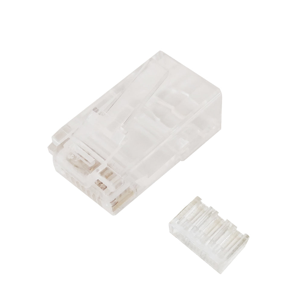 RJ45 Cat6a Plug w/ Insert (Solid or Stranded) (8P 8C) - Pack of 50 – Generic