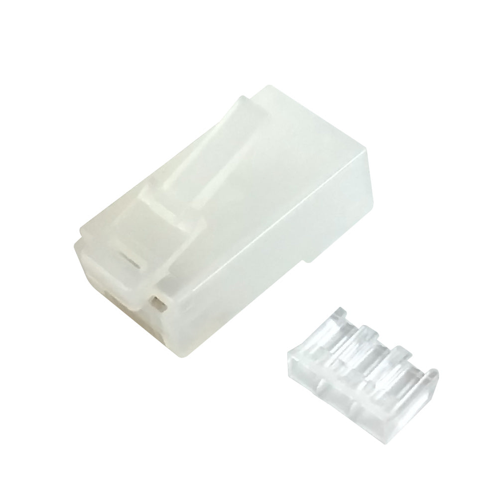 RJ45 2 Piece Cat6 Plug Rugged PCM Material for Solid or Stranded Round Cable (8P 8C) - Pack of 50 – Generic