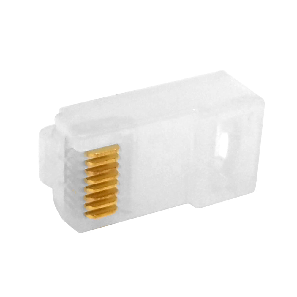 RJ45 2 Piece Cat6 Plug Rugged PCM Material for Solid or Stranded Round Cable (8P 8C) - Pack of 50 – Generic – Data Connectors (photo 2)