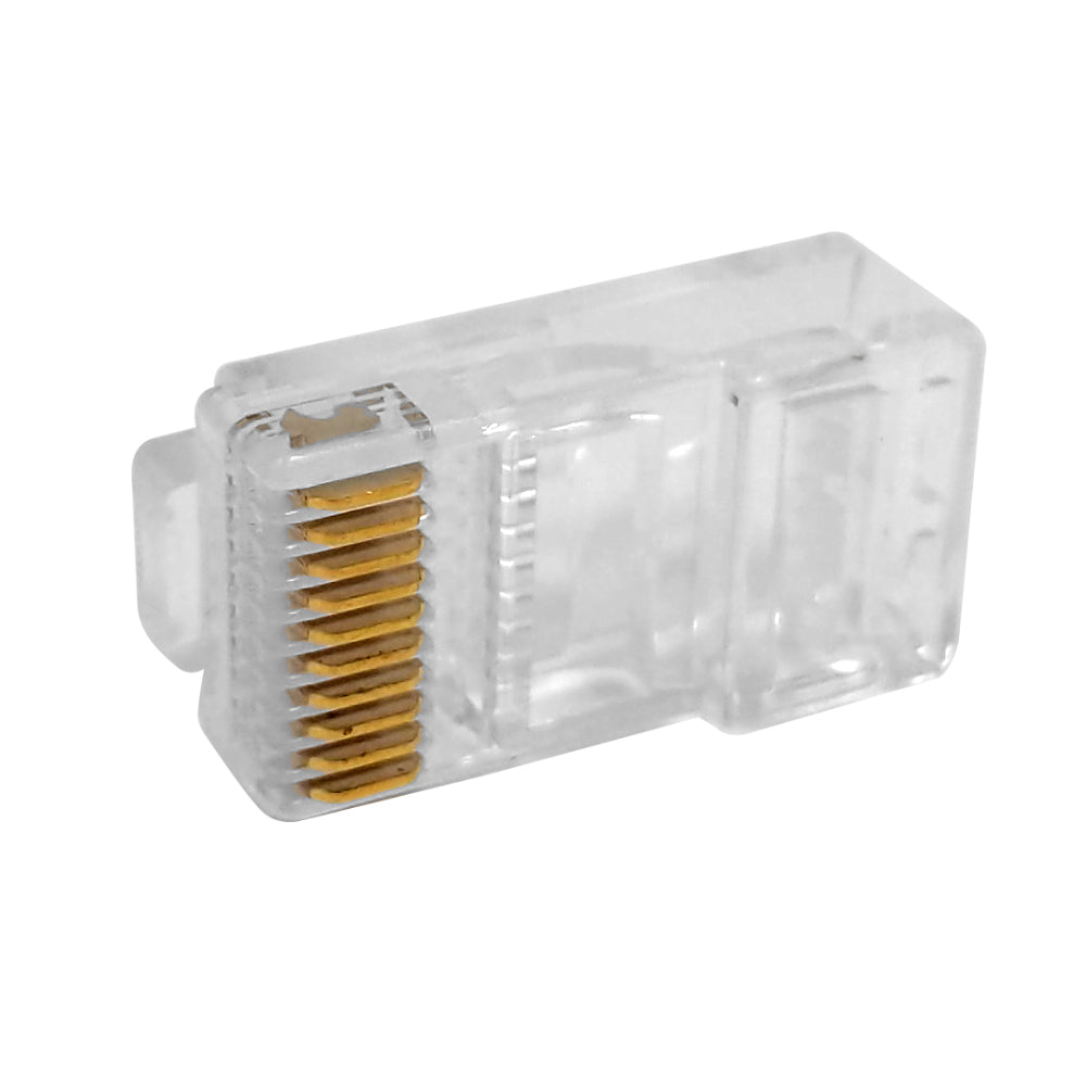 RJ45 10-Position Plug for Flat Cable (10P 10C) - Pack of 50 – Generic – Data Connectors (photo 2)