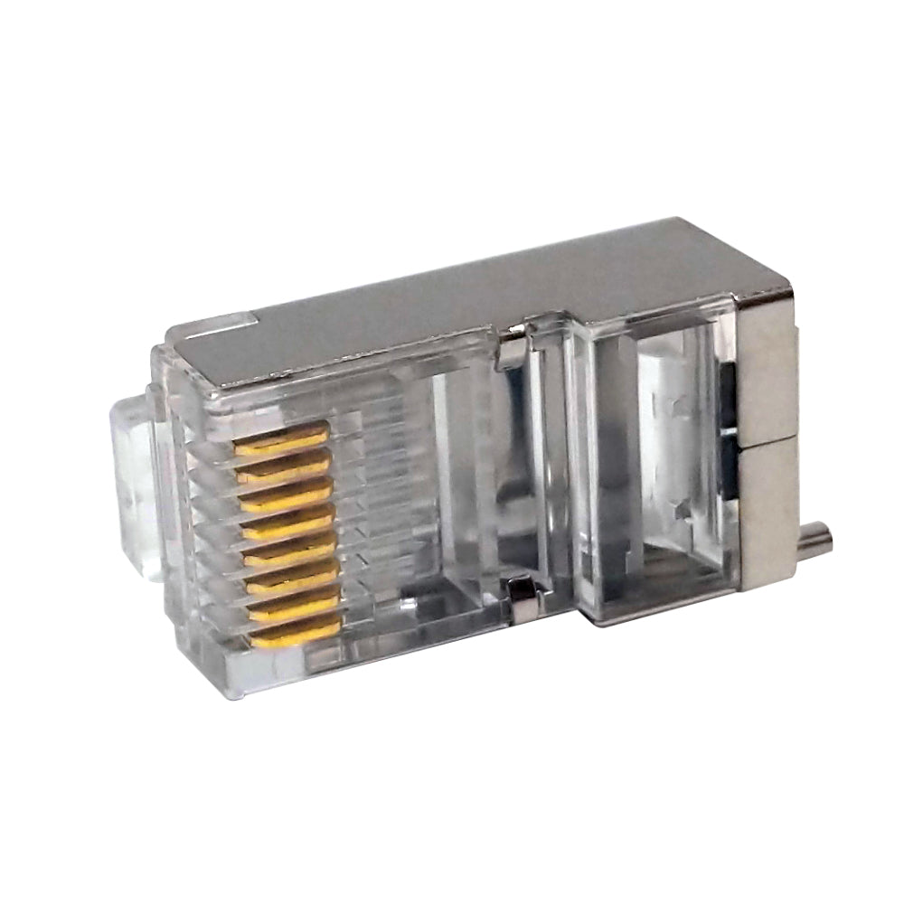 RJ45 Cat5e Plug Shielded with External Crimp for Round Cable (8P 8C) - Pack of 50 – Generic – Data Connectors (photo 2)