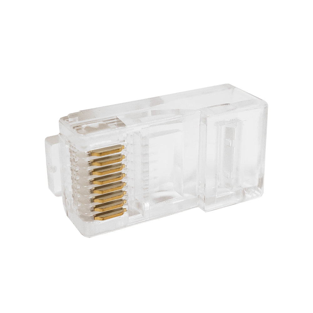 RJ45 Cat5e Plug with Snagless Tab for Stranded Round Cable (8P 8C) - Pack of 50 – Generic – Data Connectors (photo 2)