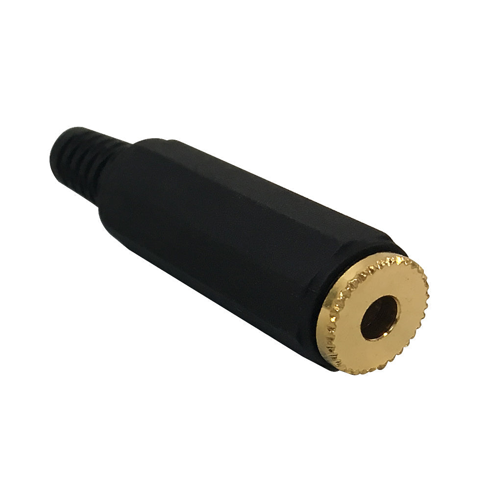 3.5mm Stereo Female Solder Connector - Black – Generic