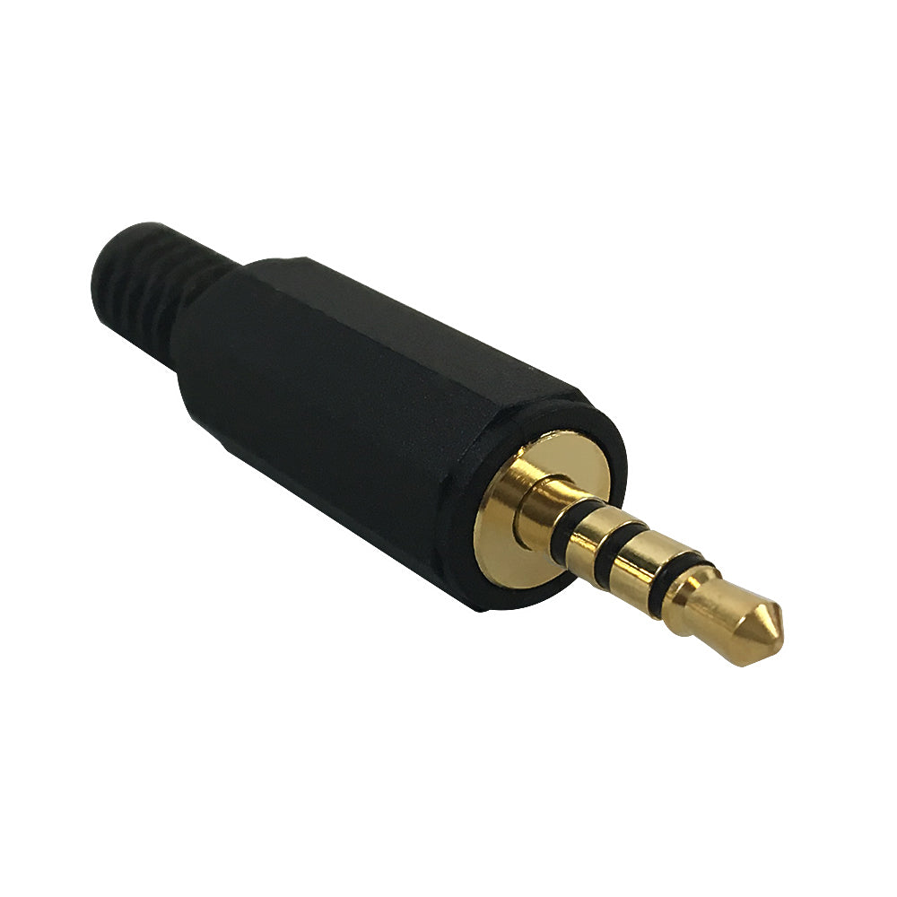 3.5mm 4C Male Solder Connector - Black – Generic – Audio Connectors