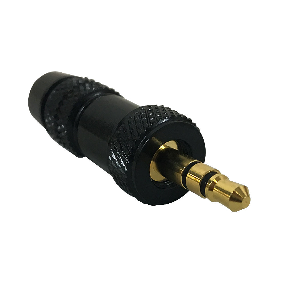 Premium 3.5mm Locking Stereo Male Solder Connector (6.3mm ID) - Black – Generic – Audio Connectors