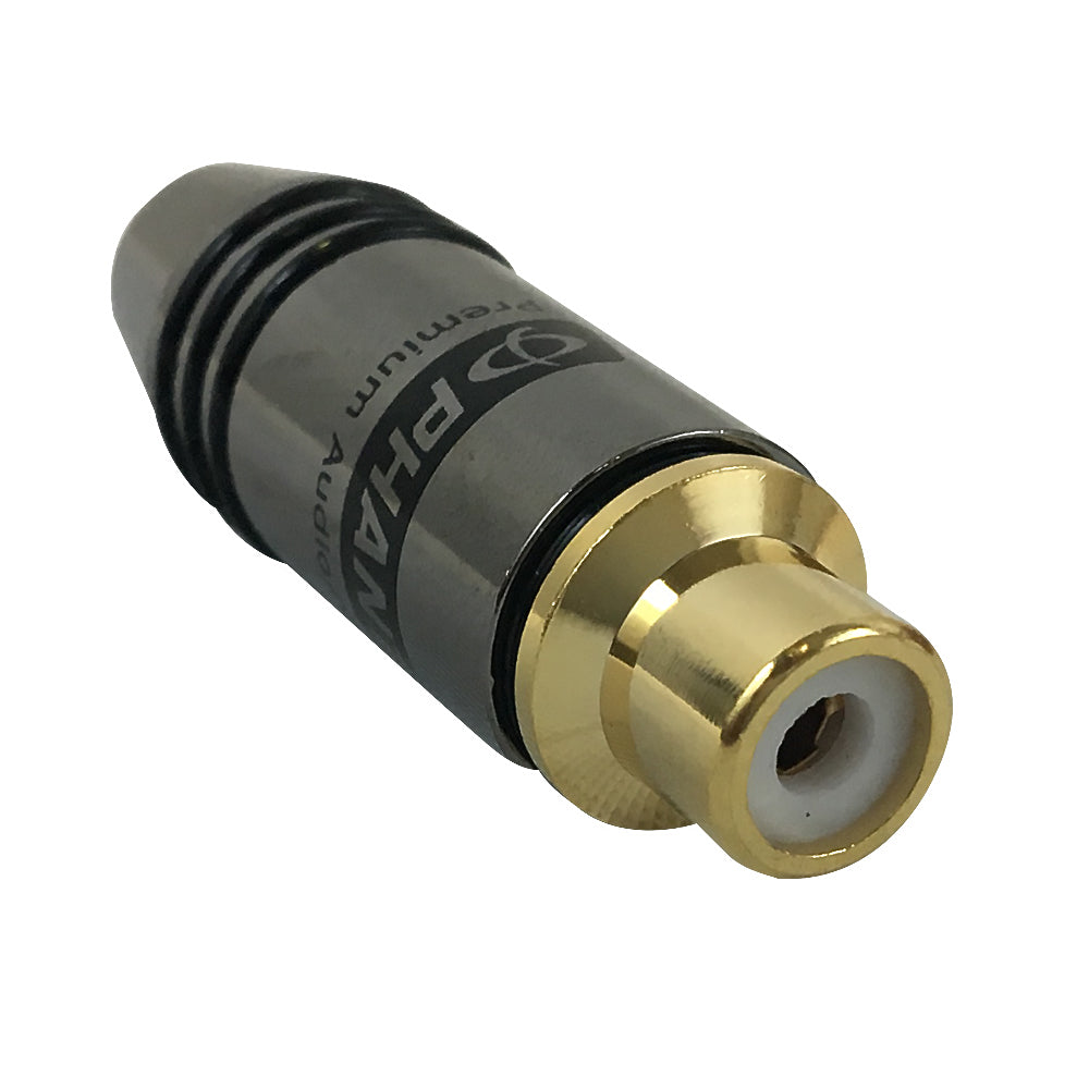 Premium RCA Female Solder Connector (6.5mm ID) - Black – Generic
