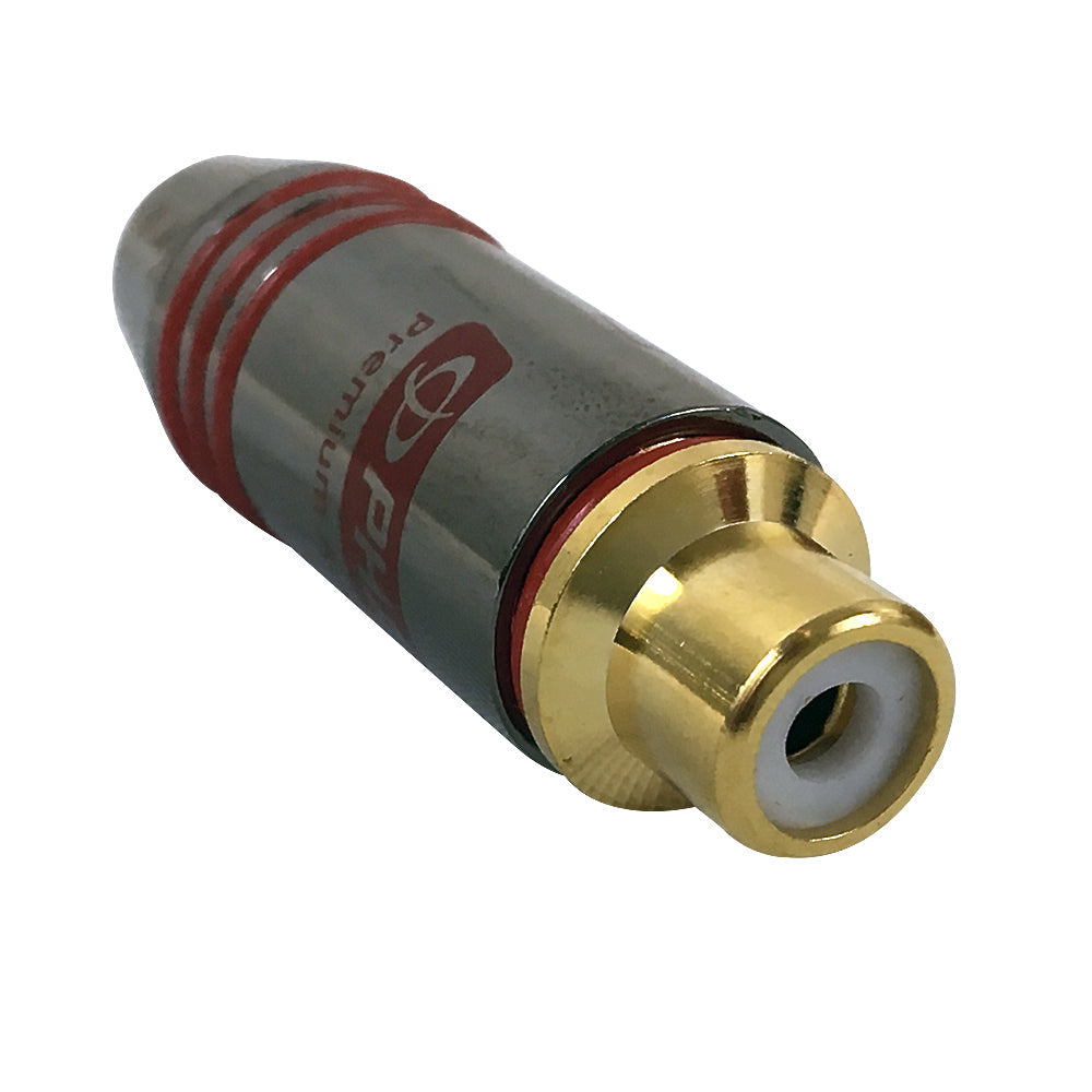 Premium RCA Female Solder Connector (6.5mm ID) - Red – Generic