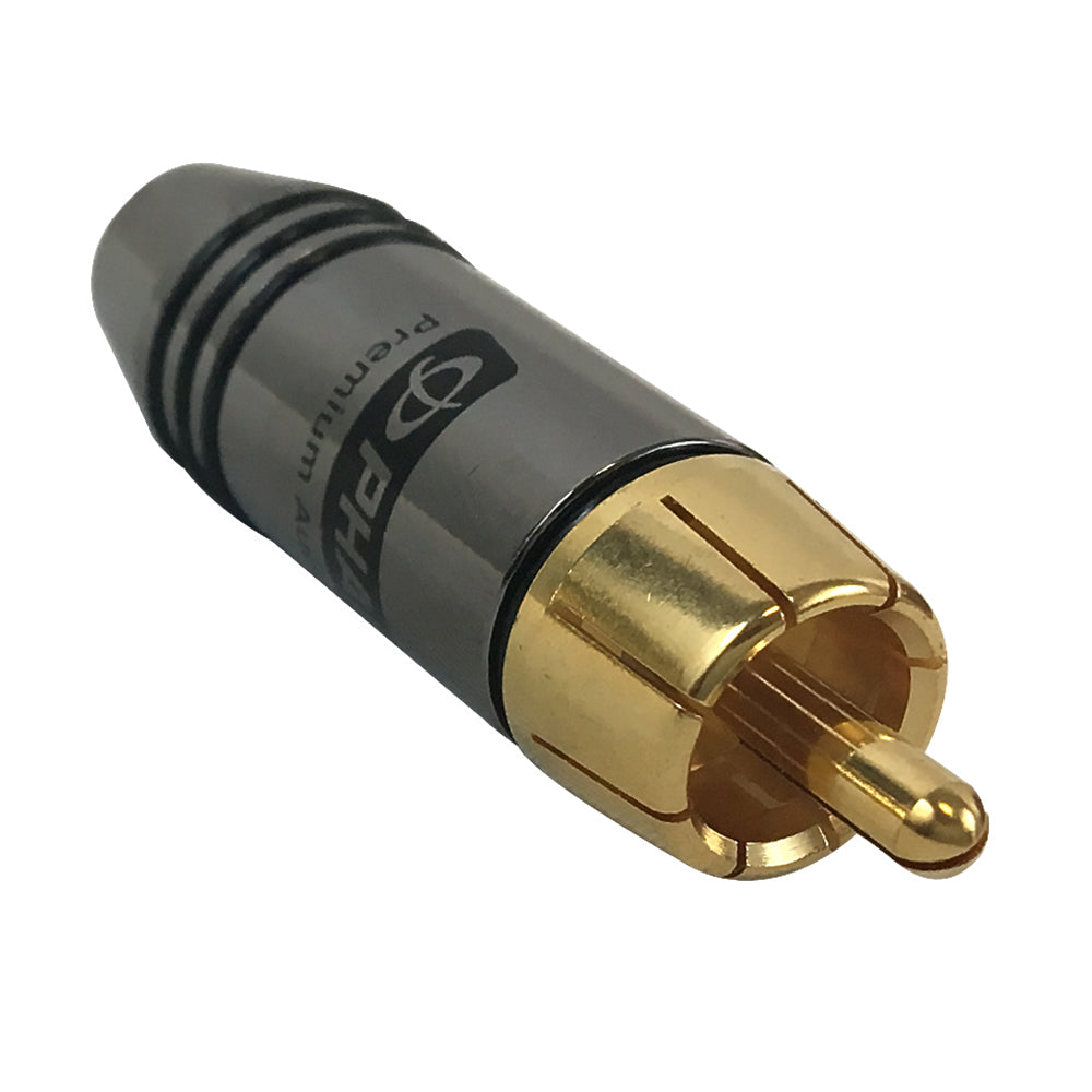 Premium RCA Male Solder Connector (6.5mm ID) - Black – Generic